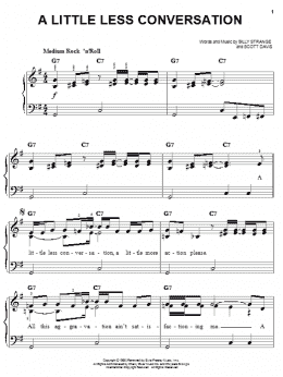 page one of A Little Less Conversation (Easy Piano)