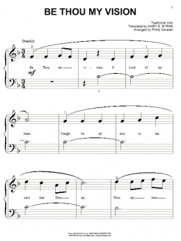 page one of Be Thou My Vision (arr. Phillip Keveren) (Big Note Piano)