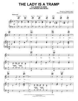 page one of The Lady Is A Tramp (Piano, Vocal & Guitar Chords (Right-Hand Melody))