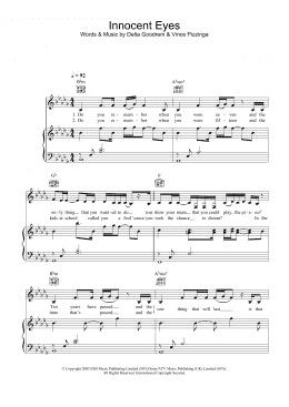 page one of Innocent Eyes (Piano, Vocal & Guitar Chords)
