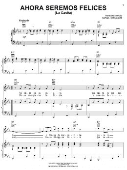 page one of Ahora Seremos Felices (La Casita) (Piano, Vocal & Guitar Chords (Right-Hand Melody))