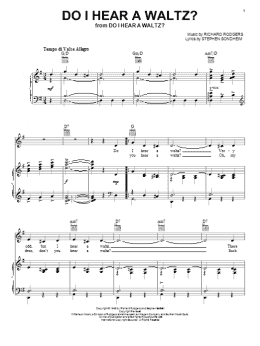 page one of Do I Hear A Waltz? (Piano, Vocal & Guitar Chords (Right-Hand Melody))