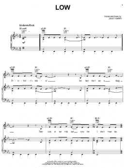 page one of Low (Piano, Vocal & Guitar Chords (Right-Hand Melody))