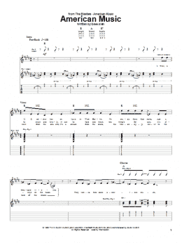 page one of American Music (Guitar Tab)