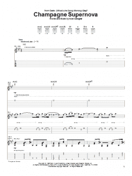 page one of Champagne Supernova (Guitar Tab)