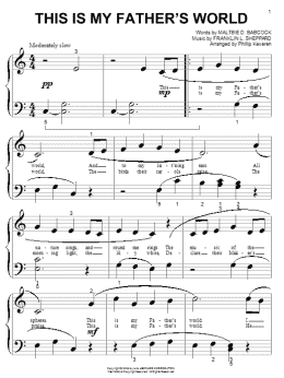 page one of This Is My Father's World (arr. Phillip Keveren) (Big Note Piano)