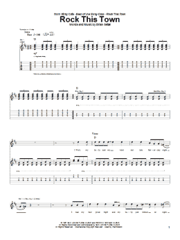 page one of Rock This Town (Guitar Tab)