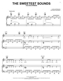 page one of The Sweetest Sounds (from Cinderella) (Piano, Vocal & Guitar Chords (Right-Hand Melody))