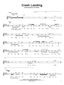 page one of Crash Landing (Easy Guitar)