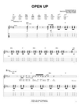 page one of Open Up (Guitar Tab)