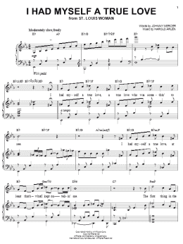 page one of I Had Myself A True Love (Piano, Vocal & Guitar Chords (Right-Hand Melody))
