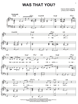 page one of Was That You? (Piano, Vocal & Guitar Chords (Right-Hand Melody))