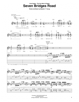 page one of Seven Bridges Road (Guitar Tab)