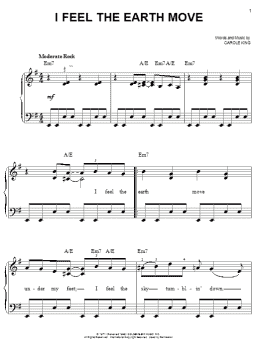 page one of I Feel The Earth Move (Easy Piano)