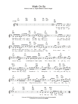 page one of Walk On By (Lead Sheet / Fake Book)