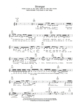 page one of Stronger (Lead Sheet / Fake Book)