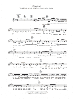 page one of Spanish (Lead Sheet / Fake Book)