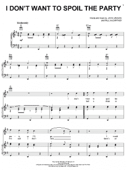 page one of I Don't Want To Spoil The Party (Piano, Vocal & Guitar Chords (Right-Hand Melody))