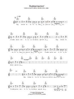 page one of Rubberneckin' (Lead Sheet / Fake Book)