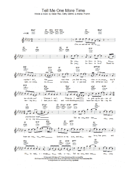 page one of Tell Me One More Time (Lead Sheet / Fake Book)