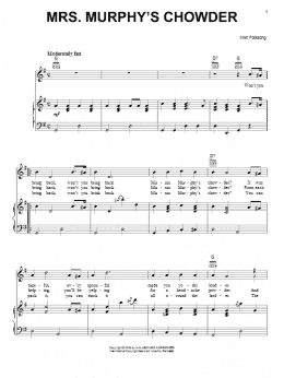 page one of Mrs. Murphy's Chowder (Piano, Vocal & Guitar Chords (Right-Hand Melody))
