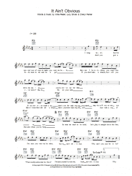 page one of It Ain't Obvious (Lead Sheet / Fake Book)