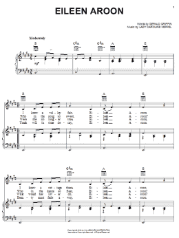 page one of Eileen Aroon (Piano, Vocal & Guitar Chords (Right-Hand Melody))
