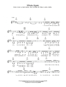 page one of Whole Again (Lead Sheet / Fake Book)