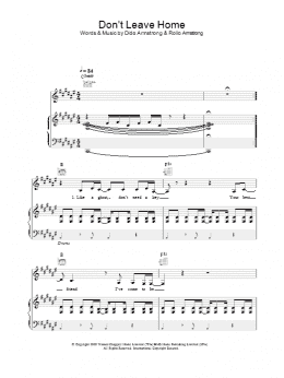 page one of Don't Leave Home (Piano, Vocal & Guitar Chords)