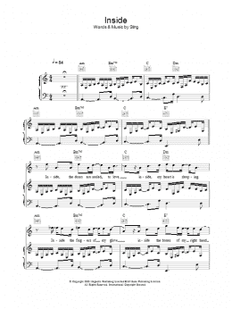 page one of Inside (Piano, Vocal & Guitar Chords)