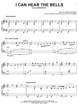 page one of I Can Hear The Bells (Piano Solo)