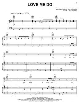 page one of Love Me Do (Piano, Vocal & Guitar Chords (Right-Hand Melody))