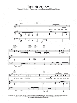page one of Take Me As I Am (Piano, Vocal & Guitar Chords)
