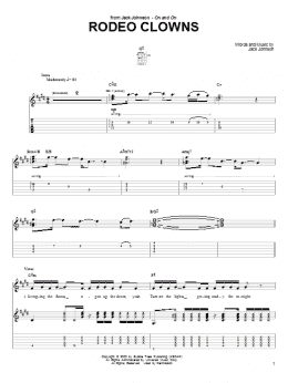 page one of Rodeo Clowns (Guitar Tab)