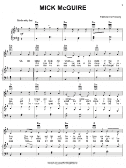 page one of Mick McGuire (Piano, Vocal & Guitar Chords (Right-Hand Melody))