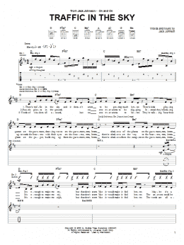page one of Traffic In The Sky (Guitar Tab)