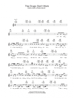 page one of The Drugs Don't Work (Lead Sheet / Fake Book)