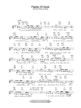 page one of Fields Of Gold (Lead Sheet / Fake Book)