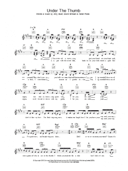 page one of Under The Thumb (Lead Sheet / Fake Book)