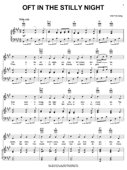 page one of Oft In The Stilly Night (Piano, Vocal & Guitar Chords (Right-Hand Melody))
