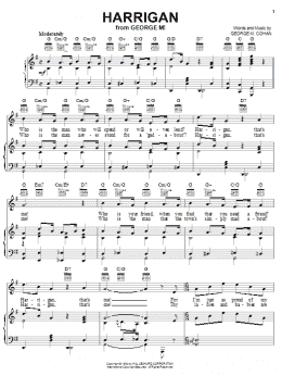 page one of Harrigan (Piano, Vocal & Guitar Chords (Right-Hand Melody))