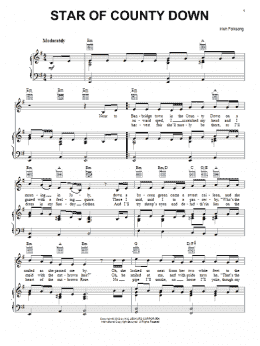 page one of Star Of County Down (Piano, Vocal & Guitar Chords (Right-Hand Melody))