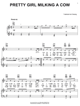 page one of Pretty Girl Milking A Cow (Piano, Vocal & Guitar Chords (Right-Hand Melody))