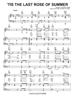 page one of 'Tis The Last Rose Of Summer (Piano, Vocal & Guitar Chords (Right-Hand Melody))