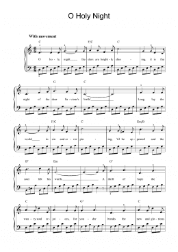 O Holy Night sheet music for voice and piano (PDF-interactive)