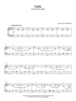 page one of Swan Lake, Op. 20 (Waltz) (Piano Solo)