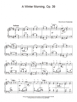page one of A Winter Morning, Op. 39 (Piano Solo)