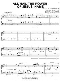 page one of All Hail The Power Of Jesus' Name (arr. Phillip Keveren) (Piano Solo)