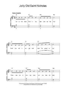 page one of Jolly Old St. Nicholas (Piano Solo)