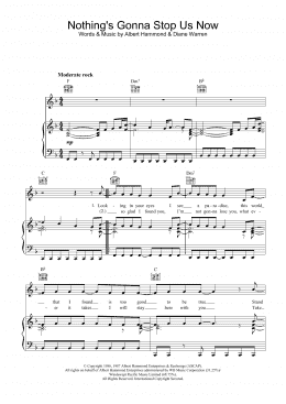 page one of Nothing's Gonna Stop Us Now (Piano, Vocal & Guitar Chords)